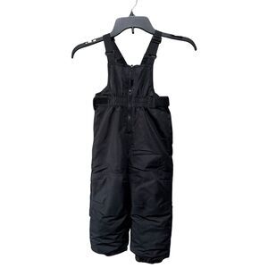Cat & Jack Kids Black Snow Bib Overalls Size 2T Winter Ski Pants Insulated